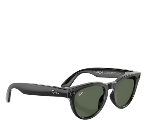 Meta Ray-Ban Headliner - Low Bridge Fit (Plano Green/Shiny Black) - 1322493 - zdjęcie 3